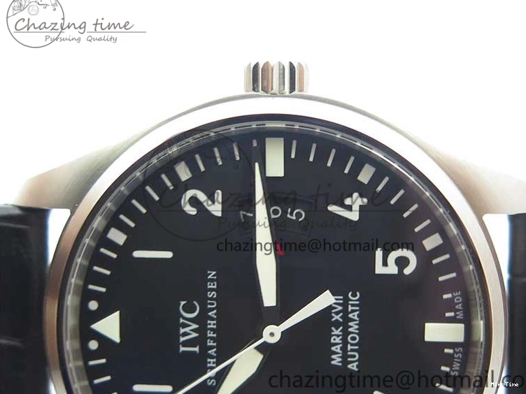 MIROTIME 0723 Affordable Mark XVII IW326501 FKF 1:1 Best Edition Black Dial on Black Leather Strap 7131